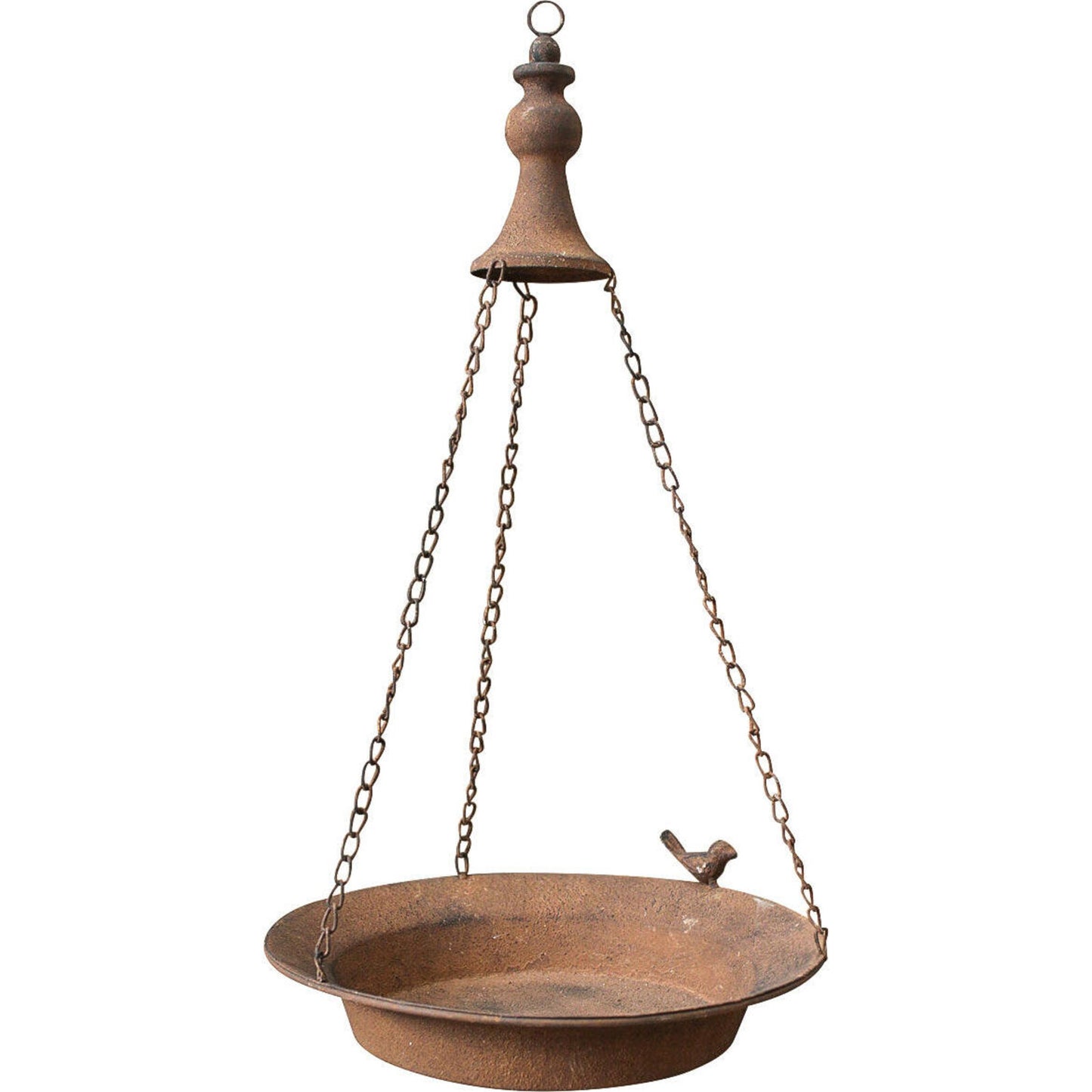Rustic Metal Bird Feeder with Decorative Bird