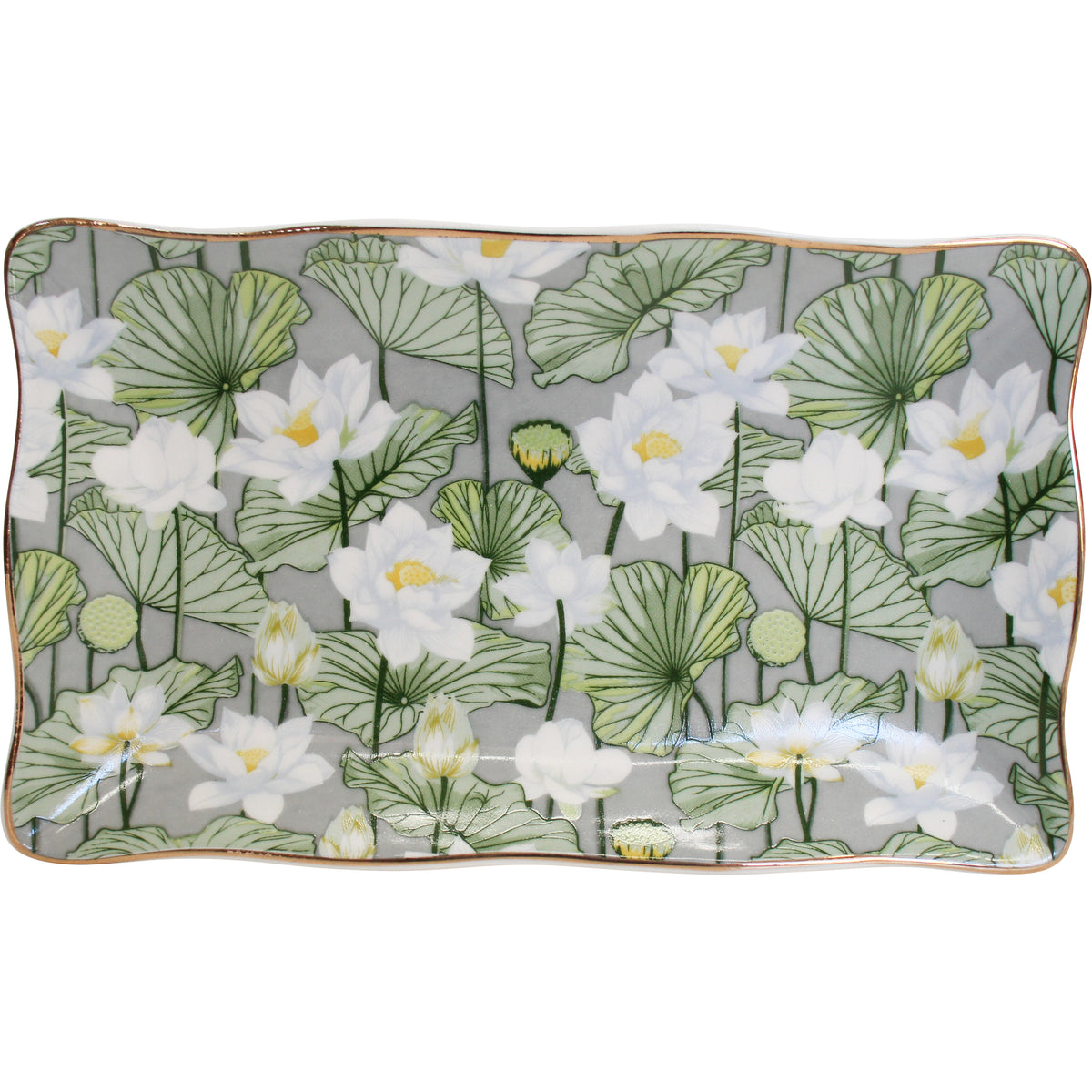 Water Lily Botanical Porcelain Plate | Pre-Order