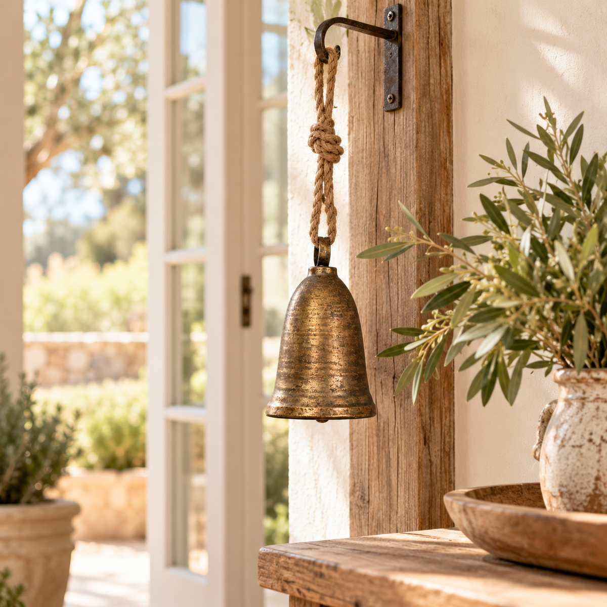 Rustic Antique Gold Hanging Bell | Pre-Order