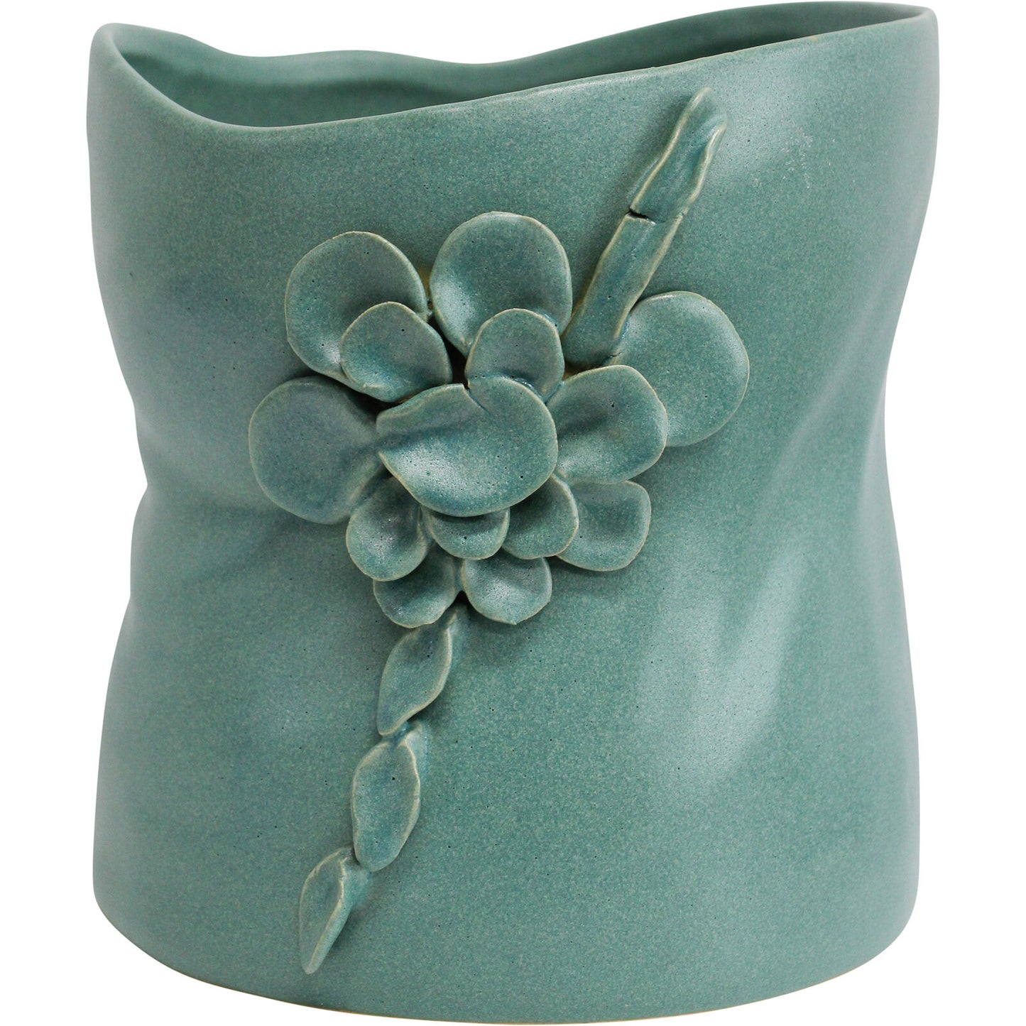 Organic Leaf Jade Vase