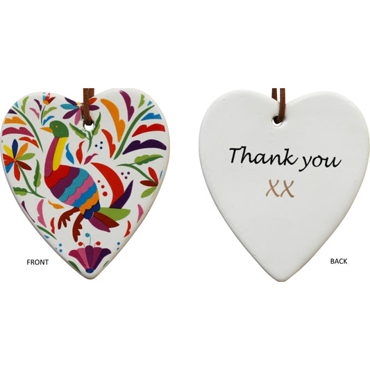 Hanging Heart – Mexican Bird "Thank You"