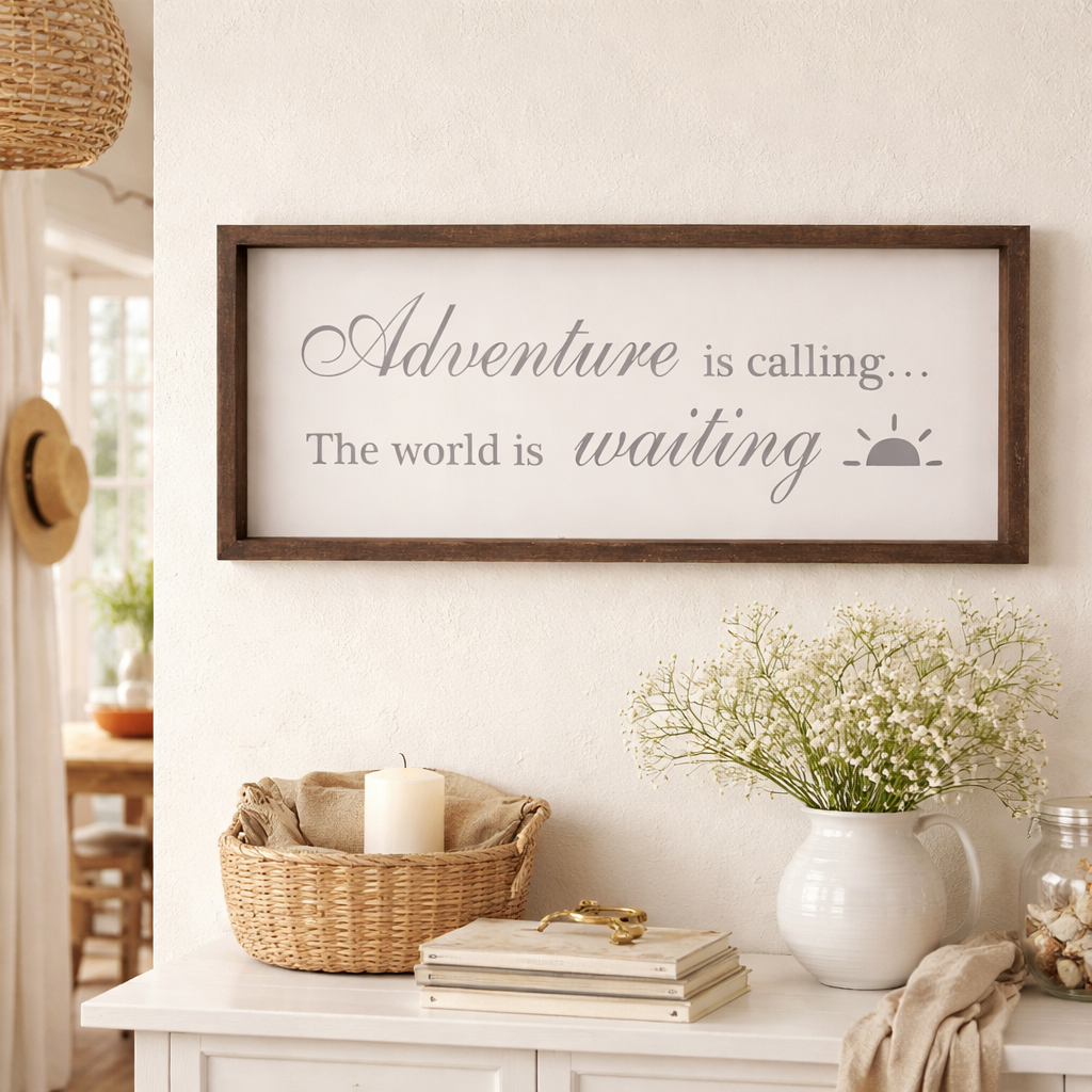 Adventure Is Calling Framed Wall Sign