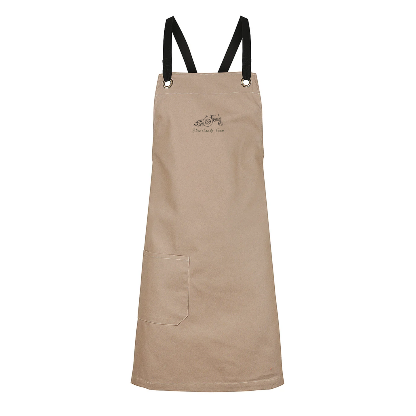 Walnut Cotton Canvas Bib Apron