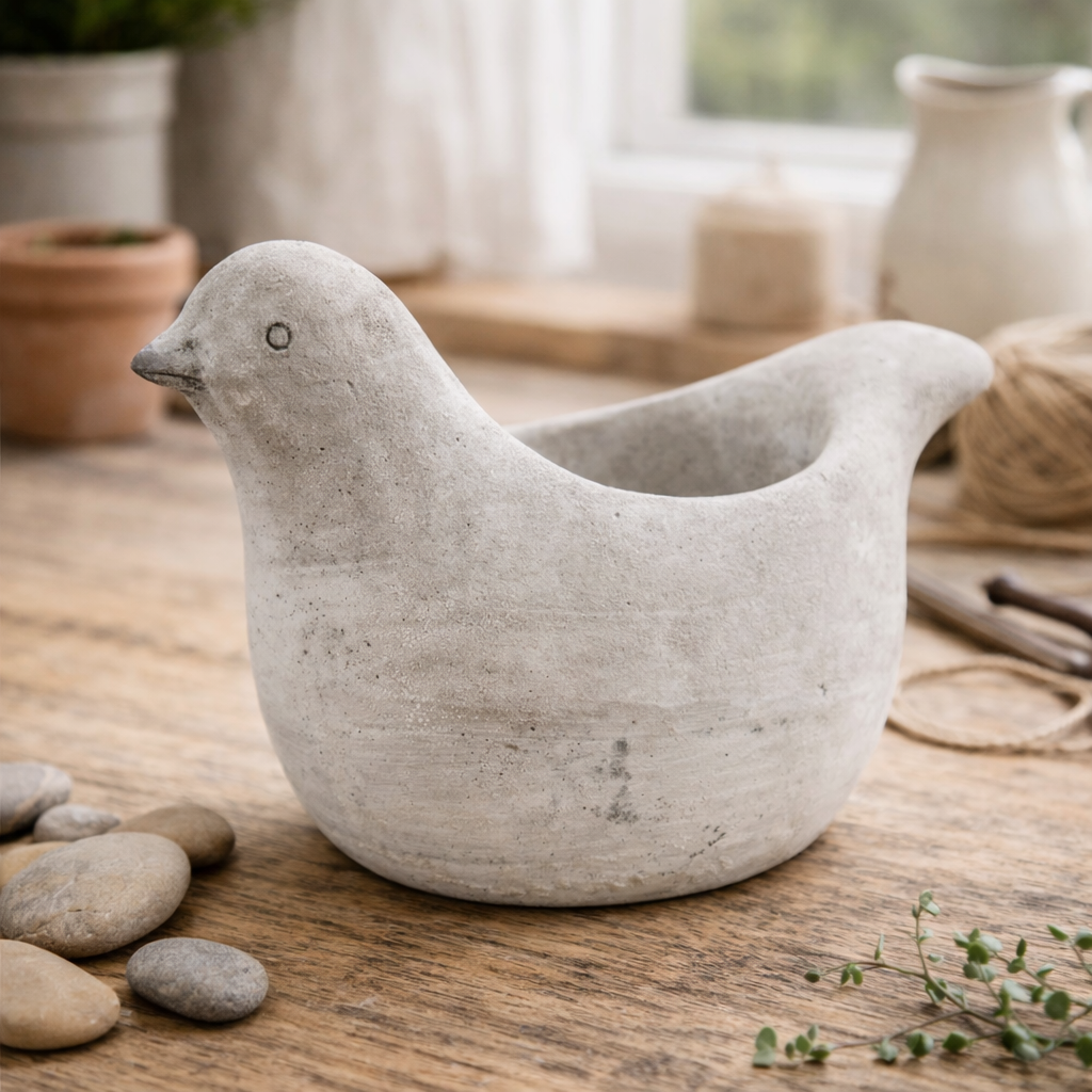 Rustic Bird Planter