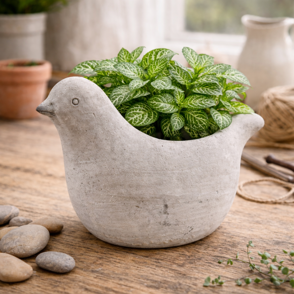 Rustic Bird Planter