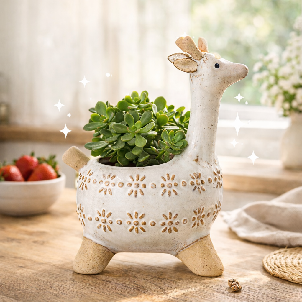 Country Charm Giraffe Planter