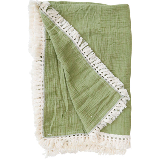 Olive Grove Cotton Throw | Pre-Order.