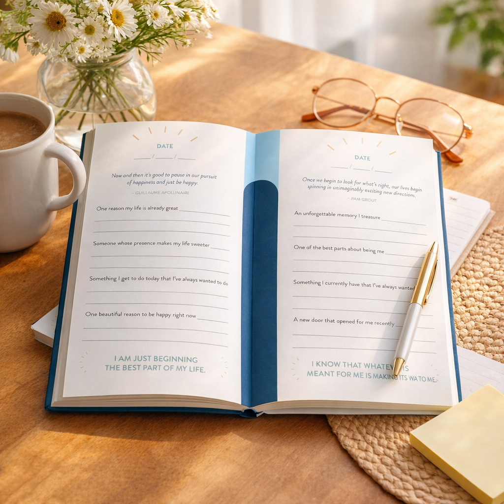 The 5-Minute Gratitude Journal – A Simple Daily Ritual for More Joy
