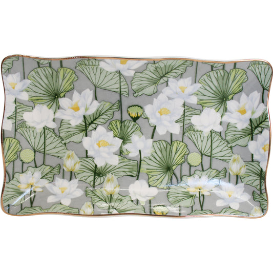 Water Lily Botanical Porcelain Plate | Pre-Order