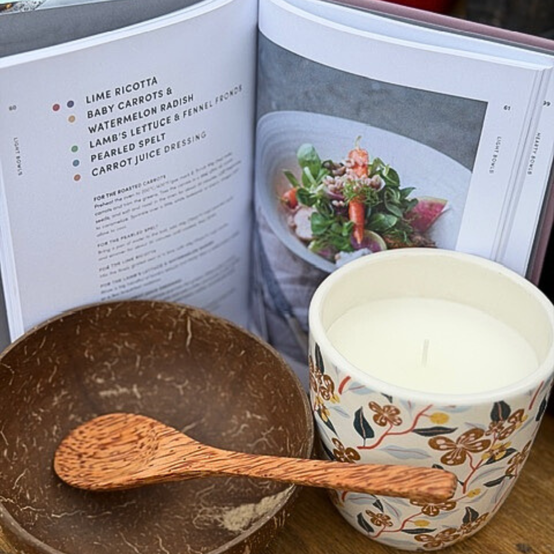 Floral Ceramic Candle – Fragrance Free