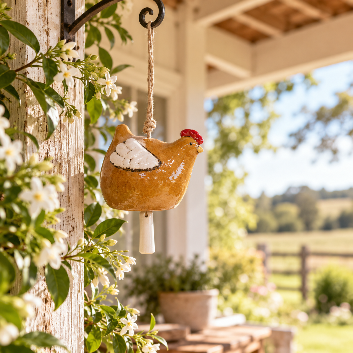 Isa Hen Ceramic Hanging Chime | Pre-Order