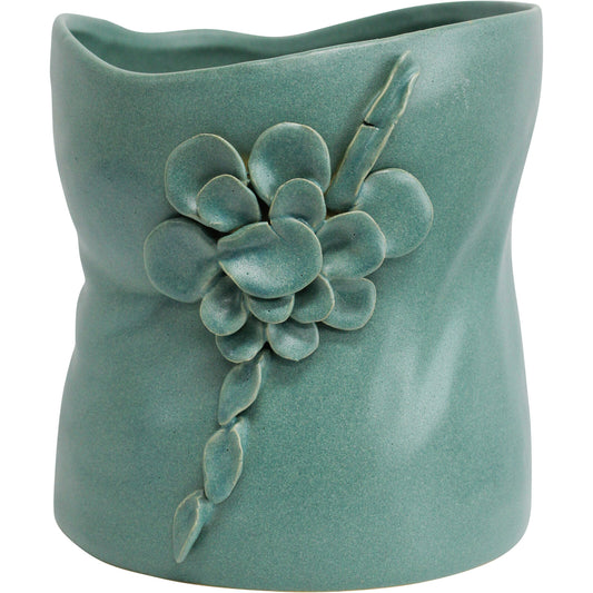 Organic Leaf Jade Vase