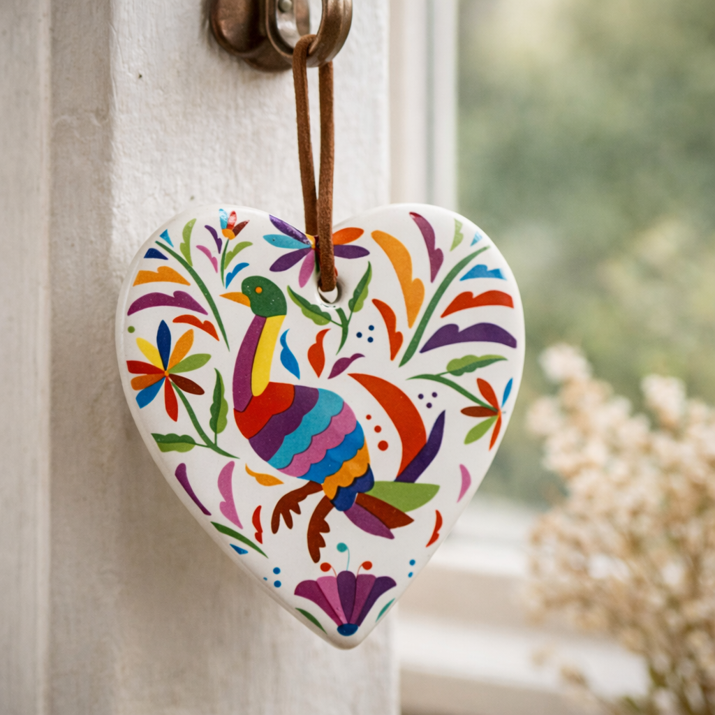 Hanging Heart – Mexican Bird "Thank You"