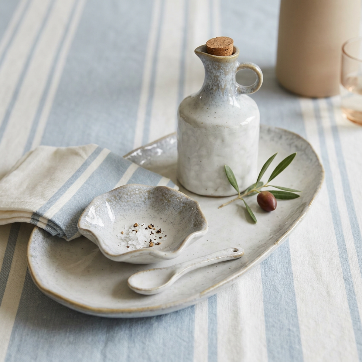 Wai'au Oval Stoneware Serving Platter