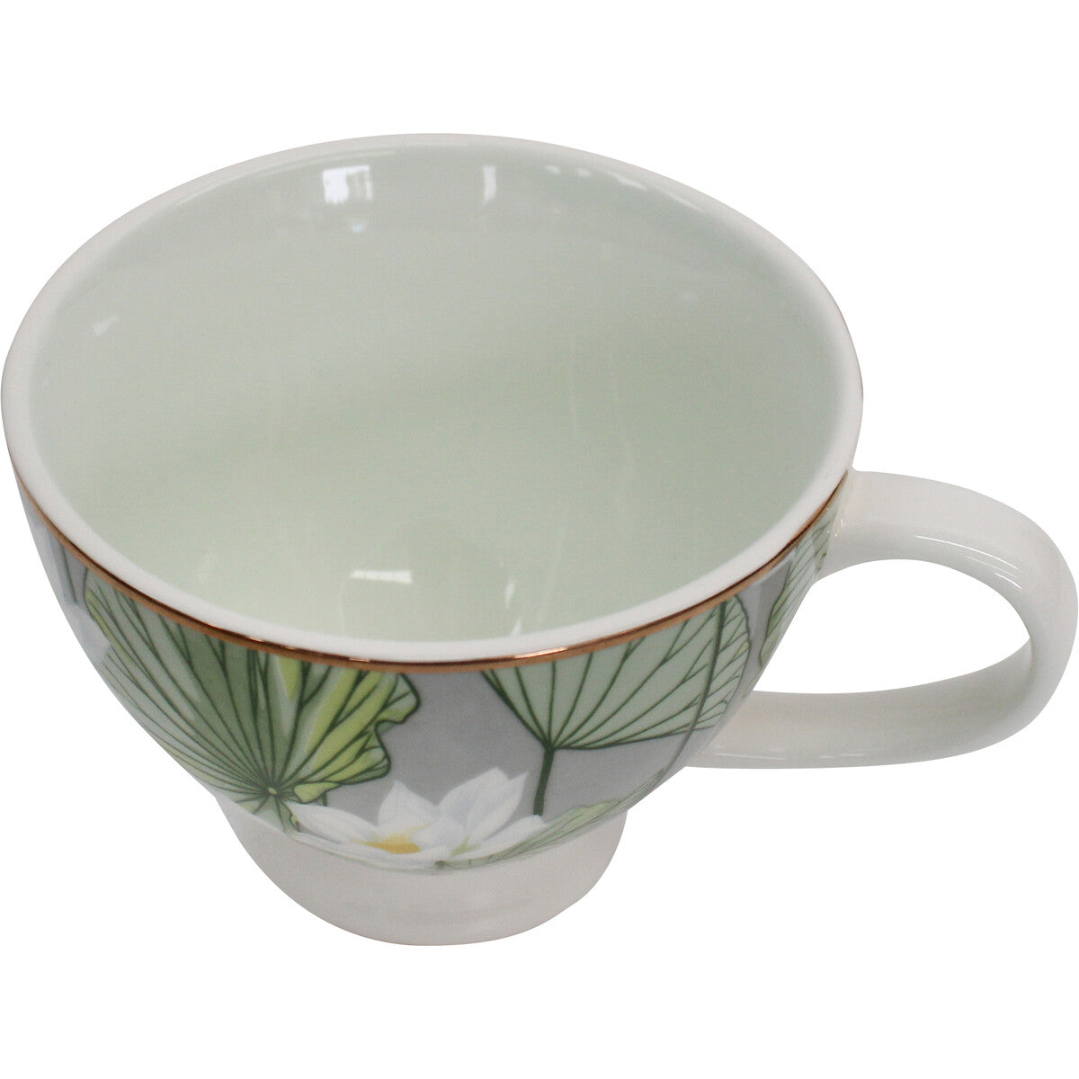 Water Lily Botanical Porcelain Cup